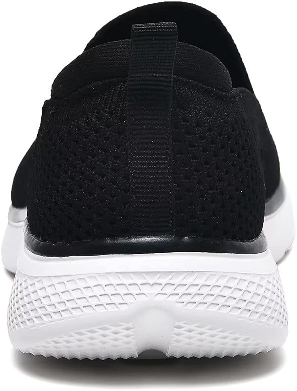 Women Casual Slip-on Walking Running Shoes - Breathable Workout Gym Work Sneaker Black