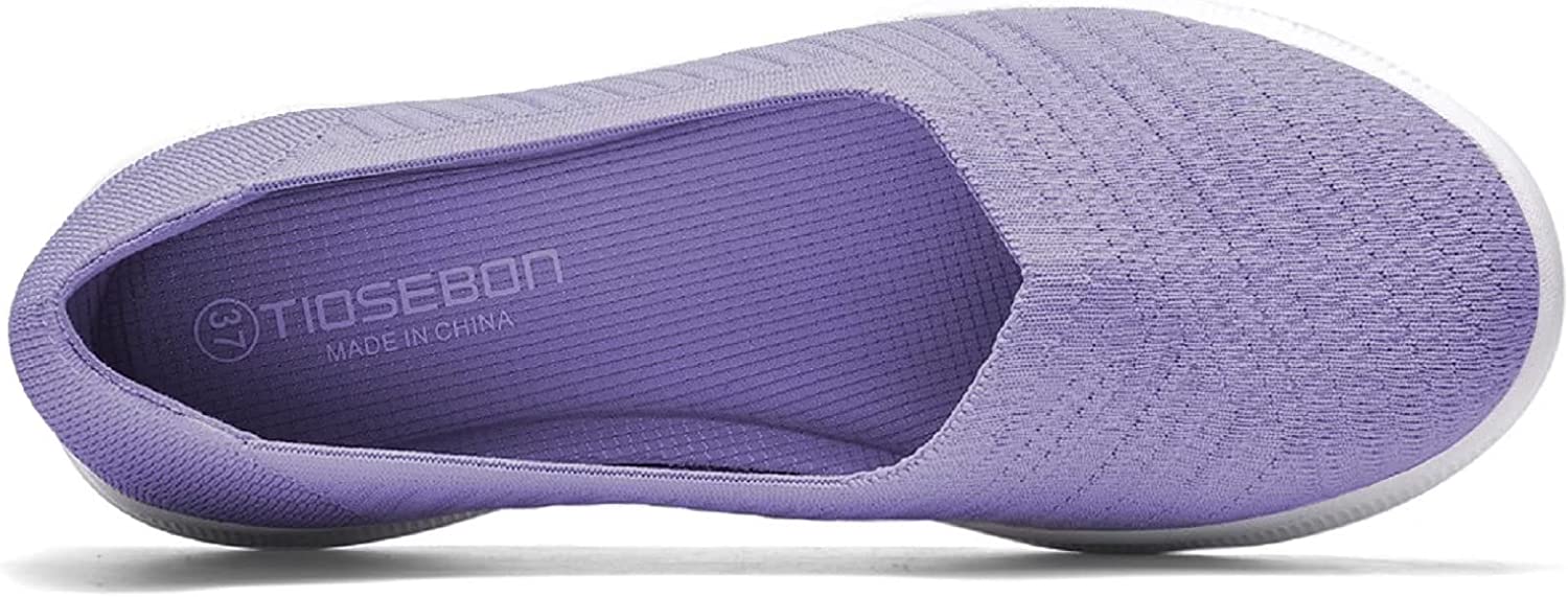 Womens Slip On Walking Shoes Breathable Mesh Casual Flats Shoes Low-Top Lightweight Loafers