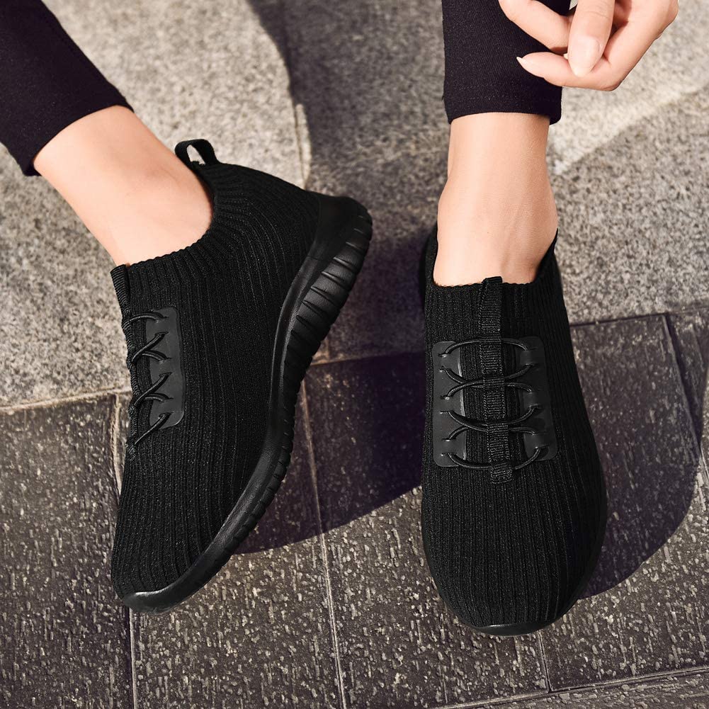 Womens Slip On Sneakers Casual Lightweight Breathable Walking Shoes
