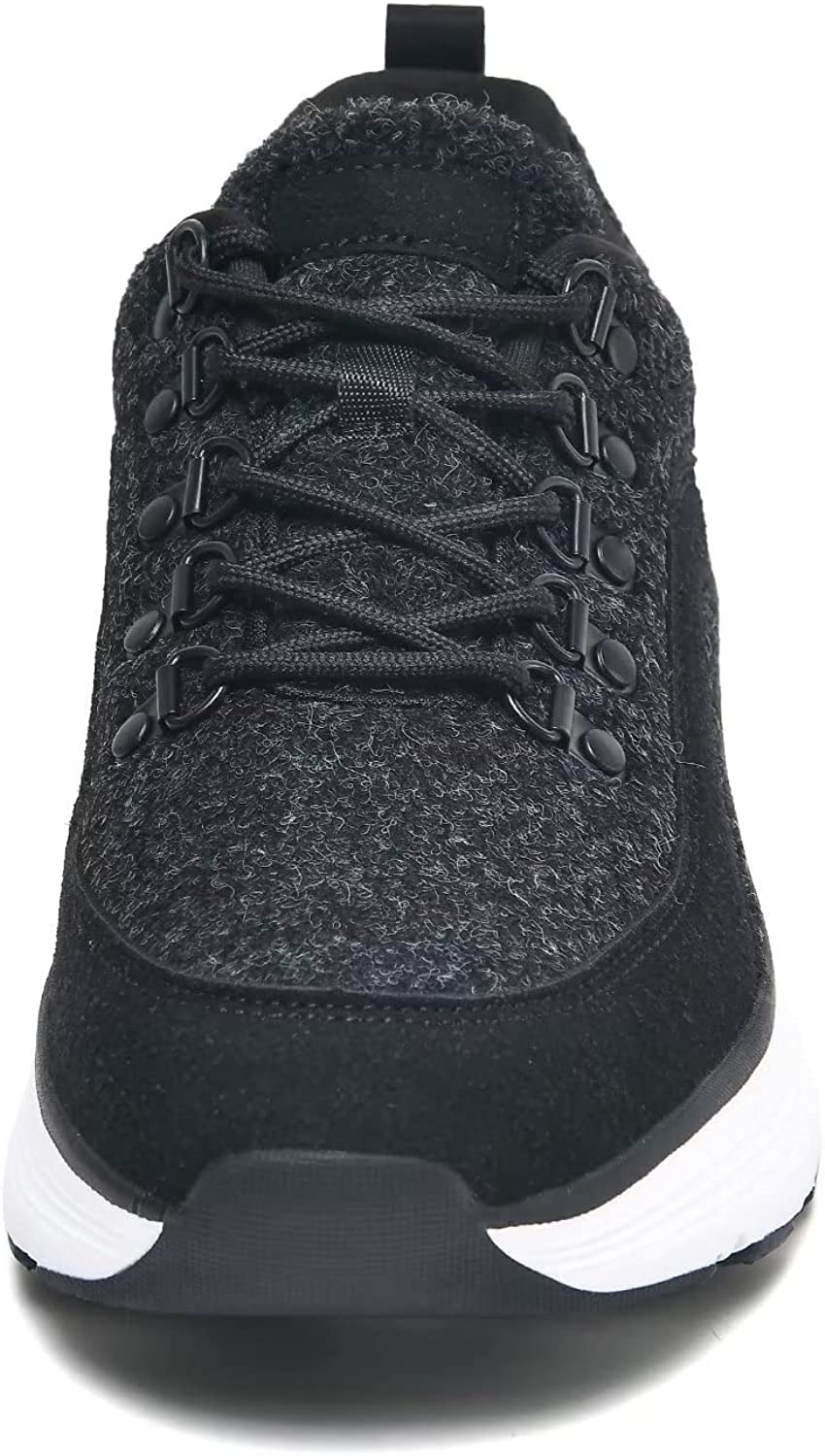 Womens Winter Walking Shoes Comfortable Non-Slip Sneaker Ladies Lace-up Warm Tennis Shoes