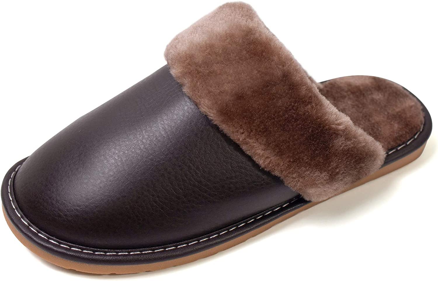 Women’s House Slippers Comfy Fuzzy Slip on Shoes Winter Warm Indoor Anti-Skid Bedroom Flats